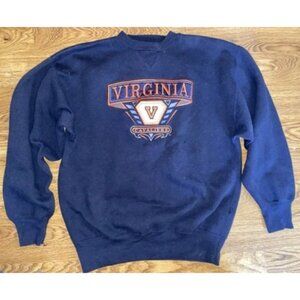 Vtg 90s Midwest Embroidery Virginia Cavaliers Crewneck Sweatshirt Large